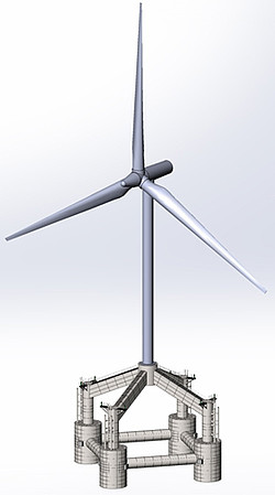 3D model of the optimized support structure