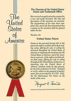 Patent certificate „Floating foundation supporting framework with buoyancy components, having an open-relief design“